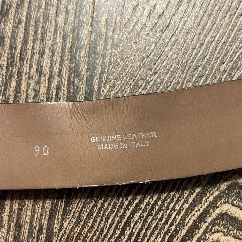 Art Moda Textured Brown Belt with Silver Buckle Made in Italy EUR Size 90= US 36
